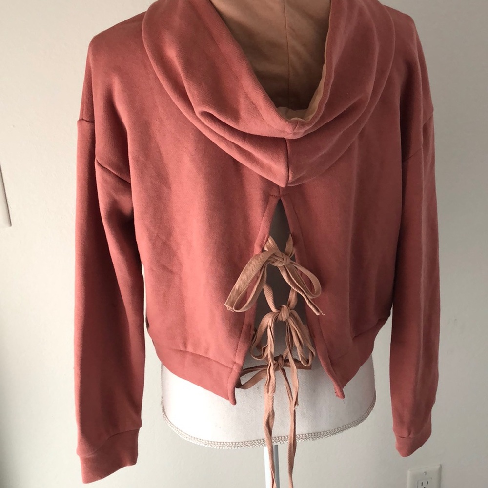 Cropped Dusty Pink Hoodie